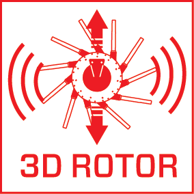 3D uložení rotoru