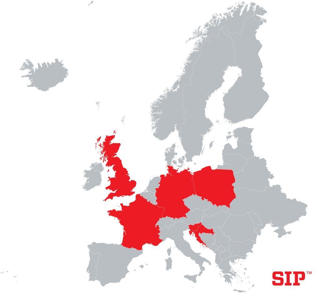 SIP’s sales organisations in Europe